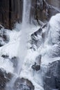 Snowy Vernal Falls Royalty Free Stock Photo