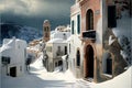 snowy village of Cefalu, Sicily, Italy