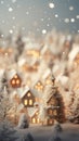 Enchanting Winter Wonderland: A Whimsical Village Church Steeple