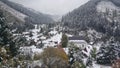 Snowy village Nizna Boca