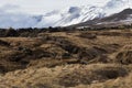 Snowy volcanic landscape at peninsula Snaefellsness, Iceland