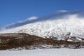 Snowy volcanic landscape at peninsula Snaefellsness, Iceland