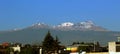 Snowy volcano in toluca mexico