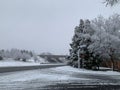 Snowy Weather in Broadlands Royalty Free Stock Photo