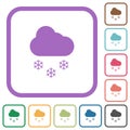 Snowy weather simple icons