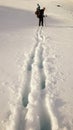 Snowy white winter landscapes on the Arctic Circle Trail Trekking route between Kangerlussuaq and Sisimiut in West Greenland.