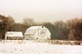 Snowy Winter Barn Royalty Free Stock Photo