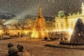 Snowy winter day in Vienna