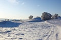 Snowy winter landscape Royalty Free Stock Photo
