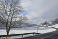 Snowy Winter Landscape Near Poljane Nad Skofjo Loko, Slovenia Royalty Free Stock Photo