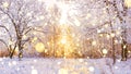 Snowy winter landscape panorama Royalty Free Stock Photo