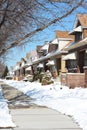 Snowy Winter Street in Chicago Royalty Free Stock Photo