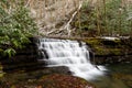 Winter View of Kenneys Creek Falls - Appalachian Waterfall - New River Gorge National Park - West Virginia