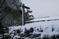 Snowy Winter Wonderland in Lothersdale - the footpath to Pinhaw, The Yorkshire Dales, North Yorkshire, England, UK Royalty Free Stock Photo