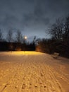 Snowy Wintery Walk Royalty Free Stock Photo