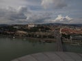 View of Bratislava from the UFO Bridge, Slovakia