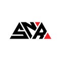 SNR triangle letter logo design with triangle shape. SNR triangle logo design monogram. SNR triangle vector logo template with red Royalty Free Stock Photo