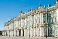 Snt. Petersburg, Russia, July, 20, 2014. Russian scene: People walking on Palace square ner Zimny Winter Palace Royalty Free Stock Photo