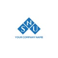 SNU letter logo design on WHITE background. SNU creative initials letter logo concept. Royalty Free Stock Photo