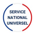 SNU, universal national service in France symbol icon