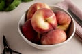 Snuffbox peaches. Front view. Royalty Free Stock Photo