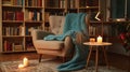 Snug Reading Corner with Cozy Accents Royalty Free Stock Photo