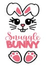 Snuggle Bunny Easter Rabbit Ears Royalty Free Stock Photo
