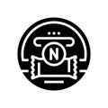 snus nicotine pouch glyph icon vector illustration
