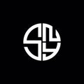 SNY logo SNY icon SNY monogram SNY letter minimalist Circle flat Unique modern abstract logo design Royalty Free Stock Photo