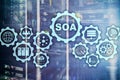 SOA. Business model and Information technology concept for Service Oriented Architecture under principle of service
