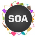SOA - Service Oriented Architecture Dark Colorful Random Shapes Circle Royalty Free Stock Photo