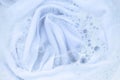 Soak a cloth before washing, white cloth Royalty Free Stock Photo