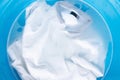 Soak a cloth before washing, white polo shirt Royalty Free Stock Photo