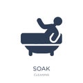 Soak icon. Trendy flat vector Soak icon on white background from