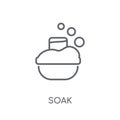 Soak linear icon. Modern outline Soak logo concept on white back Royalty Free Stock Photo