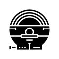 soaker hose water irrigation glyph icon vector illustration