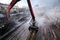 Soaking birch wood - the first stage in the production of plywood