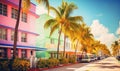 Soaking up the sun on Miami Beach during summer vacation Creating using generative AI