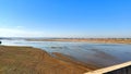 Majestic Soan River winding through Potohar plateau cliffs and sands Royalty Free Stock Photo