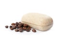 Soap bar and coffee beans Royalty Free Stock Photo
