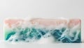 Soap bar with foam on white background, close-up Royalty Free Stock Photo