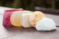 A selection of soap bars Royalty Free Stock Photo