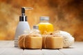 Soap and bath salt Royalty Free Stock Photo