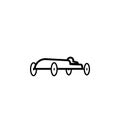 Soap box car outline icon