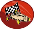 Soap box derby racing race flag