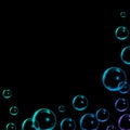 Soap bubble on a black background Royalty Free Stock Photo