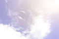 Soap bubble on the blue sky background Royalty Free Stock Photo