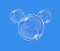 Soap bubble on blue sky Royalty Free Stock Photo