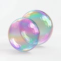 A soap bubble, depicted on a clear background Royalty Free Stock Photo