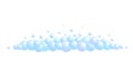 Soap bubble divider. Horizontal foam decoration element. Blue suds cloud. Vector
